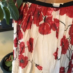 Anthropologie beautiful poppy skirt size 8